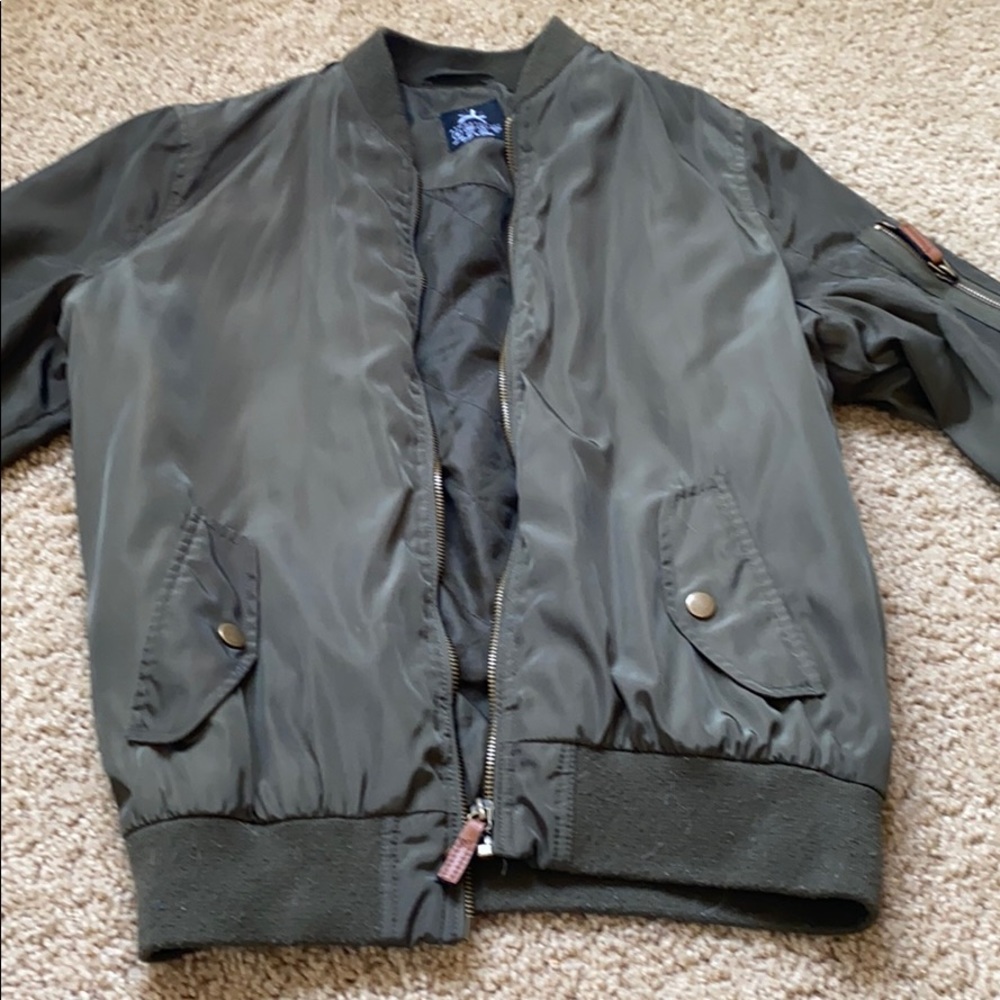 green bomber jacket